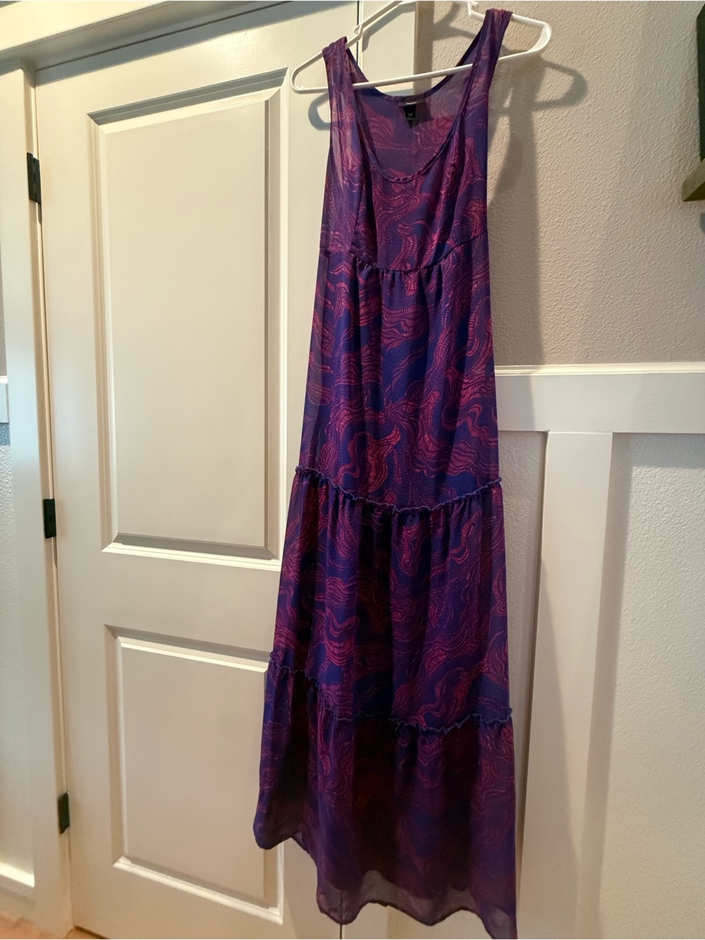 Purple and Pink Tiered Maxi Dress